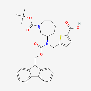 5-[[9H-Fluoren-9-ylmethoxycarbonyl-[1-[(2-methylpropan-2-yl)oxycarbonyl]azepan-3-yl]amino]methyl]thiophene-2-carboxylic acid