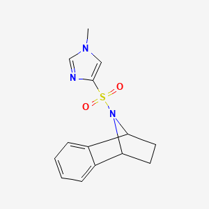 molecular formula C14H15N3O2S B3009134 9-((1-methyl-1H-imidazol-4-yl)sulfonyl)-1,2,3,4-tetrahydro-1,4-epiminonaphthalene CAS No. 2034516-38-4