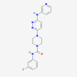 N-(3-fluorophenyl)-4-(6-(pyridin-3-ylamino)pyridazin-3-yl)piperazine-1-carboxamide