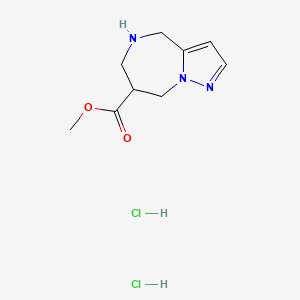 Methyl 5,6,7,8-tetrahydro-4H-pyrazolo[1,5-a][1,4]diazepine-7-carboxylate;dihydrochloride
