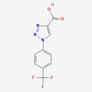 molecular formula C10H6F3N3O2 B3009151 1-[4-(Trifluoromethyl)phenyl]-1H-1,2,3-triazole-4-carboxylic acid CAS No. 944905-81-1