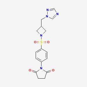 1-(4-((3-((1H-1,2,4-triazol-1-yl)methyl)azetidin-1-yl)sulfonyl)phenyl)pyrrolidine-2,5-dione