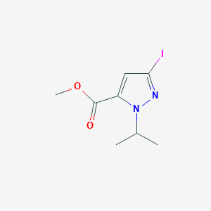 molecular formula C8H11IN2O2 B3009164 Methyl 5-iodo-2-propan-2-ylpyrazole-3-carboxylate CAS No. 2226182-27-8