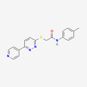 2-((6-(pyridin-4-yl)pyridazin-3-yl)thio)-N-(p-tolyl)acetamide