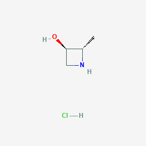 molecular formula C4H10ClNO B3009172 trans-2-Methylazetidin-3-ol hydrochloride CAS No. 1354384-23-8