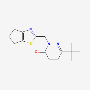 6-tert-butyl-2-({4H,5H,6H-cyclopenta[d][1,3]thiazol-2-yl}methyl)-2,3-dihydropyridazin-3-one