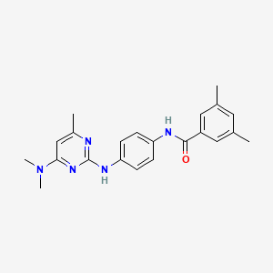 molecular formula C22H25N5O B3009201 N-(4-((4-(dimethylamino)-6-methylpyrimidin-2-yl)amino)phenyl)-3,5-dimethylbenzamide CAS No. 923227-81-0