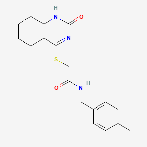 molecular formula C18H21N3O2S B3009207 N-[(4-methylphenyl)methyl]-2-[(2-oxo-5,6,7,8-tetrahydro-1H-quinazolin-4-yl)sulfanyl]acetamide CAS No. 959535-33-2