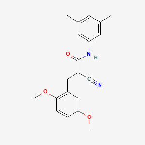 molecular formula C20H22N2O3 B3009217 2-氰基-3-(2,5-二甲氧基苯基)-N-(3,5-二甲基苯基)丙酰胺 CAS No. 1260915-78-3