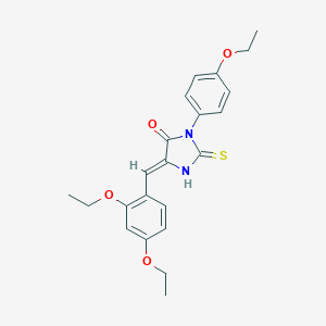 molecular formula C22H24N2O4S B300922 5-(2,4-Diethoxybenzylidene)-3-(4-ethoxyphenyl)-2-thioxo-4-imidazolidinone 