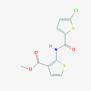 molecular formula C11H8ClNO3S2 B3009220 Methyl 2-(5-chlorothiophene-2-carboxamido)thiophene-3-carboxylate CAS No. 864940-41-0