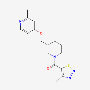 [3-[(2-Methylpyridin-4-yl)oxymethyl]piperidin-1-yl]-(4-methylthiadiazol-5-yl)methanone