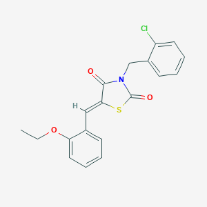 molecular formula C19H16ClNO3S B300923 (5Z)-3-(2-chlorobenzyl)-5-(2-ethoxybenzylidene)-1,3-thiazolidine-2,4-dione 