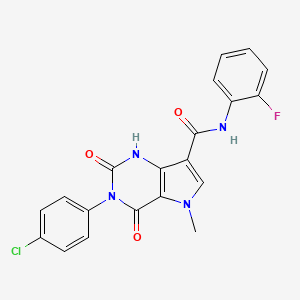 3-(4-chlorophenyl)-N-(2-fluorophenyl)-5-methyl-2,4-dioxo-2,3,4,5-tetrahydro-1H-pyrrolo[3,2-d]pyrimidine-7-carboxamide