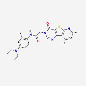 molecular formula C24H27N5O2S B3009239 N-(4-(diethylamino)-2-methylphenyl)-2-(7,9-dimethyl-4-oxopyrido[3',2':4,5]thieno[3,2-d]pyrimidin-3(4H)-yl)acetamide CAS No. 946323-84-8