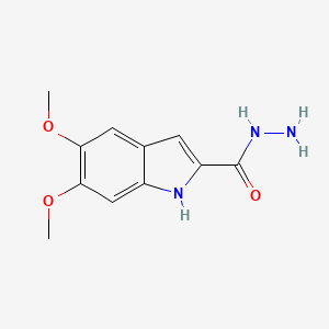 molecular formula C11H13N3O3 B3009244 5,6-二甲氧基-1H-吲哚-2-碳酰肼 CAS No. 121282-81-3