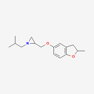 molecular formula C16H23NO2 B3009247 2-[(2-Methyl-2,3-dihydro-1-benzofuran-5-yl)oxymethyl]-1-(2-methylpropyl)aziridine CAS No. 2411226-37-2