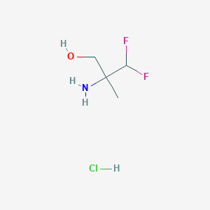 molecular formula C4H10ClF2NO B3009249 2-Amino-3,3-difluoro-2-methylpropan-1-ol;hydrochloride CAS No. 2287312-36-9