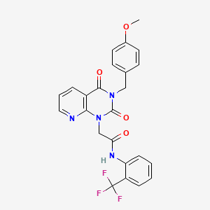 2-[3-(4-methoxybenzyl)-2,4-dioxo-3,4-dihydropyrido[2,3-d]pyrimidin-1(2H)-yl]-N-[2-(trifluoromethyl)phenyl]acetamide