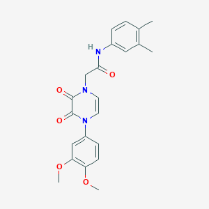 molecular formula C22H23N3O5 B3009253 2-(4-(3,4-二甲氧基苯基)-2,3-二氧代-3,4-二氢吡嗪-1(2H)-基)-N-(3,4-二甲基苯基)乙酰胺 CAS No. 891868-27-2