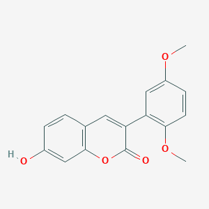 molecular formula C17H14O5 B3009256 3-(2,5-二甲氧基苯基)-7-羟基-2H-色酮-2-酮 CAS No. 6468-60-6