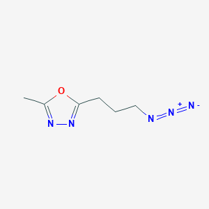 molecular formula C6H9N5O B3009263 2-(3-Azidopropyl)-5-methyl-1,3,4-oxadiazole CAS No. 2157193-36-5