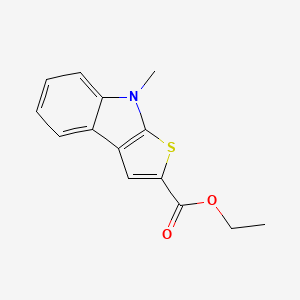 molecular formula C14H13NO2S B3009267 8-甲基-8H-噻吩并[2,3-b]吲哚-2-甲酸乙酯 CAS No. 172869-48-6