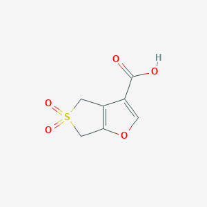 molecular formula C7H6O5S B3009270 4,6-二氢噻吩并[3,4-b]呋喃-3-甲酸 5,5-二氧化物 CAS No. 2228179-60-8