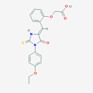 (2-{[1-(4-Ethoxyphenyl)-5-oxo-2-thioxo-4-imidazolidinylidene]methyl}phenoxy)acetic acid