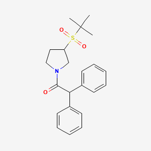 molecular formula C22H27NO3S B3009293 1-(3-(叔丁基磺酰基)吡咯烷-1-基)-2,2-二苯基乙酮 CAS No. 1448125-06-1