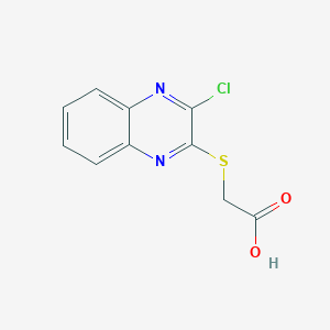 molecular formula C10H7ClN2O2S B3009298 2-((3-Chloroquinoxalin-2-yl)thio)acetic acid CAS No. 1334494-23-3
