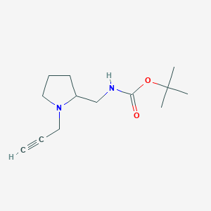 molecular formula C13H22N2O2 B3009301 tert-butyl N-{[1-(prop-2-yn-1-yl)pyrrolidin-2-yl]methyl}carbamate CAS No. 1384694-05-6