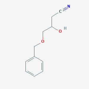 molecular formula C11H13NO2 B3009304 4-(Benzyloxy)-3-hydroxybutanenitrile CAS No. 137618-52-1