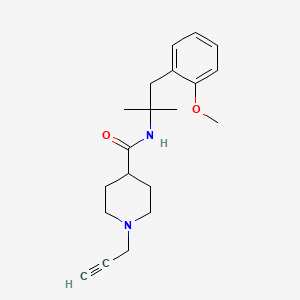 molecular formula C20H28N2O2 B3009306 N-[1-(2-methoxyphenyl)-2-methylpropan-2-yl]-1-(prop-2-yn-1-yl)piperidine-4-carboxamide CAS No. 1333857-39-8
