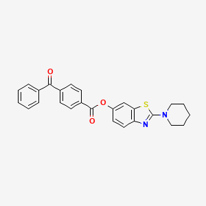 molecular formula C26H22N2O3S B3009307 2-(Piperidin-1-yl)benzo[d]thiazol-6-yl 4-benzoylbenzoate CAS No. 953194-63-3