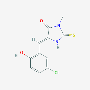 molecular formula C11H9ClN2O2S B300932 (5Z)-5-(5-chloro-2-hydroxybenzylidene)-3-methyl-2-thioxoimidazolidin-4-one 