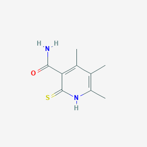 molecular formula C9H12N2OS B3009323 4,5,6-Trimethyl-2-sulfanylpyridine-3-carboxamide CAS No. 730973-42-9