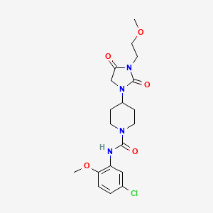 N-(5-chloro-2-methoxyphenyl)-4-(3-(2-methoxyethyl)-2,4-dioxoimidazolidin-1-yl)piperidine-1-carboxamide