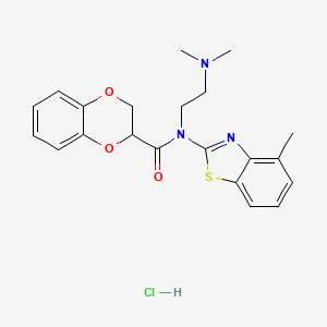 N-(2-(dimethylamino)ethyl)-N-(4-methylbenzo[d]thiazol-2-yl)-2,3-dihydrobenzo[b][1,4]dioxine-2-carboxamide hydrochloride