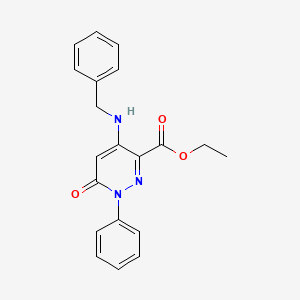 molecular formula C20H19N3O3 B3009338 Ethyl 4-(benzylamino)-6-oxo-1-phenyl-1,6-dihydropyridazine-3-carboxylate CAS No. 921899-68-5