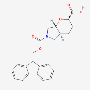molecular formula C23H23NO5 B3009344 (2S,4As,7aR)-6-(9H-芴-9-基甲氧羰基)-3,4,4a,5,7,7a-六氢-2H-吡喃[2,3-c]吡咯-2-羧酸 CAS No. 2580104-39-6