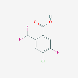 B3009346 4-Chloro-2-(difluoromethyl)-5-fluorobenzoic acid CAS No. 2248417-01-6