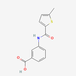molecular formula C13H11NO3S B3009348 3-{[(5-Methylthiophen-2-yl)carbonyl]amino}benzoic acid CAS No. 905381-13-7