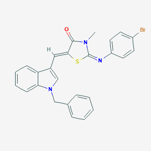 5-[(1-benzyl-1H-indol-3-yl)methylene]-2-[(4-bromophenyl)imino]-3-methyl-1,3-thiazolidin-4-one