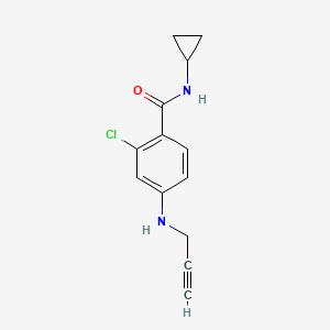 molecular formula C13H13ClN2O B3009370 2-chloro-N-cyclopropyl-4-[(prop-2-yn-1-yl)amino]benzamide CAS No. 1424456-49-4