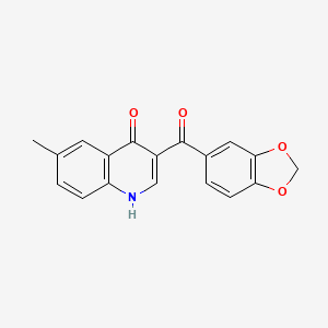 molecular formula C18H13NO4 B3009374 3-(1,3-benzodioxol-5-ylcarbonyl)-6-methylquinolin-4(1H)-one CAS No. 1326903-86-9