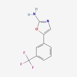 molecular formula C10H7F3N2O B3009382 5-(3-(Trifluoromethyl)phenyl)oxazol-2-amine CAS No. 1260764-00-8