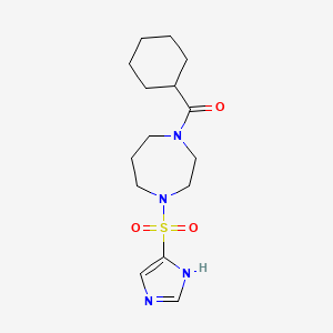 (4-((1H-imidazol-4-yl)sulfonyl)-1,4-diazepan-1-yl)(cyclohexyl)methanone