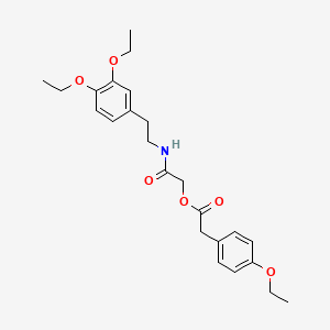 molecular formula C24H31NO6 B3009398 2-((3,4-二乙氧基苯乙基)氨基)-2-氧代乙基 2-(4-乙氧基苯基)乙酸酯 CAS No. 1794928-51-0
