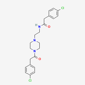 2-(4-chlorophenyl)-N-(2-{4-[2-(4-chlorophenyl)acetyl]piperazino}ethyl)acetamide